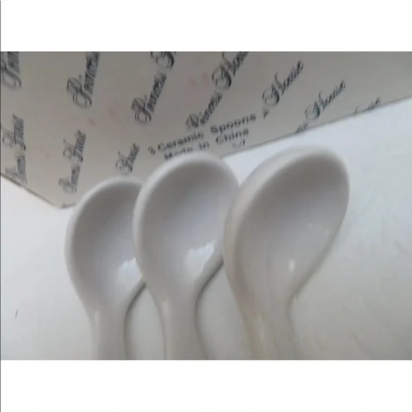 1456 Princess House Set of 3 Ceramic Spoons NIB - Picture 5 of 5
